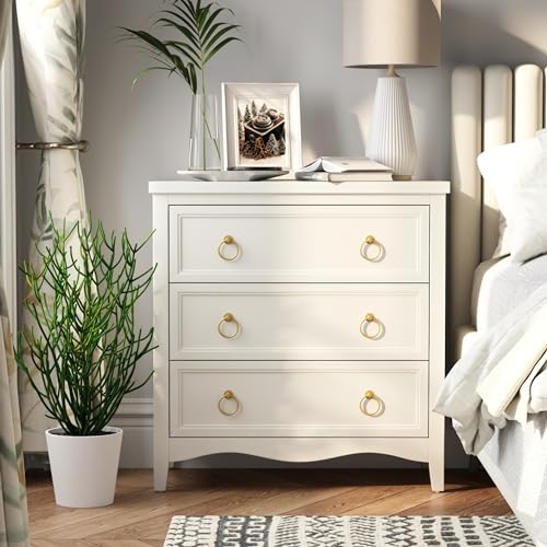 White 3-Drawer Dresser D970