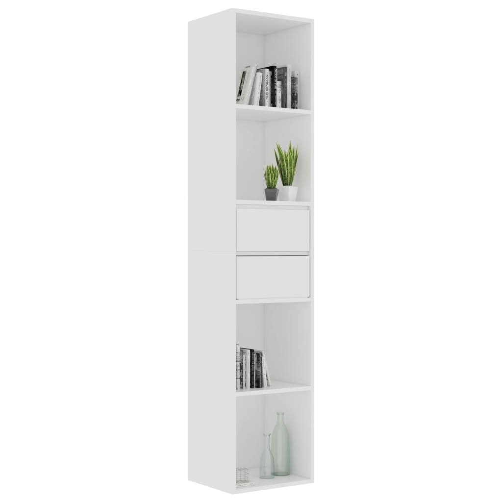 White and Sonoma Oak Chipboard Book Cabinet V59089