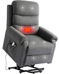 Dark Blue Power Lift Recliner Chair with Heat and Massage W446413