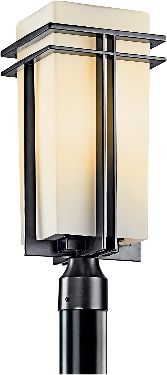 1 Light Black Outdoor Post Light C4609