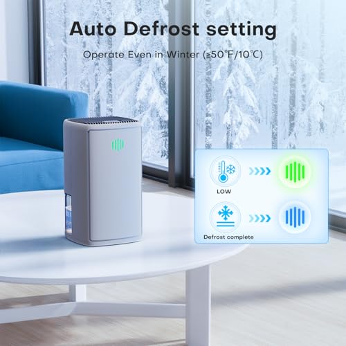 Small Quiet 38OZ Dehumidifier with Auto Shut Off H44377