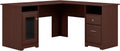 L Shaped Computer Desk In Harvest Cherry S977314