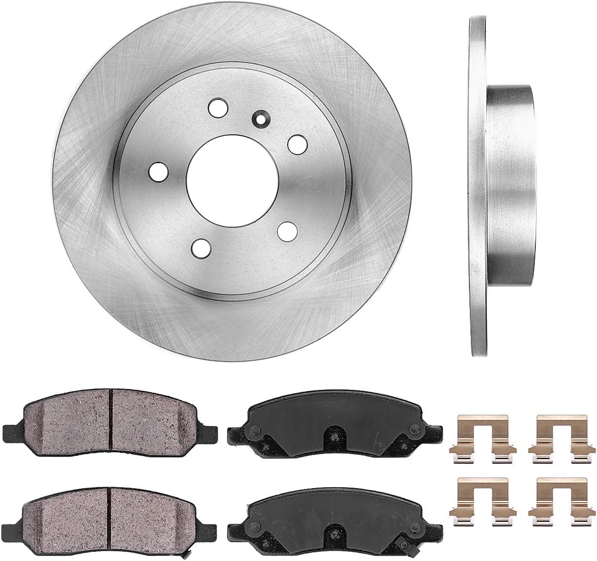 292 mm 5 Lug Brake Disc Rotors + Ceramic Brake Pads + Hardware F832607