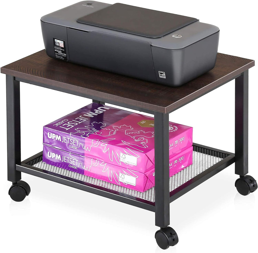 2-Tier Rolling Printer Stand Cart D255