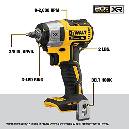 20V MAX XR Cordless Impact Wrench, 3/8-Inch, Tool Only Z92539