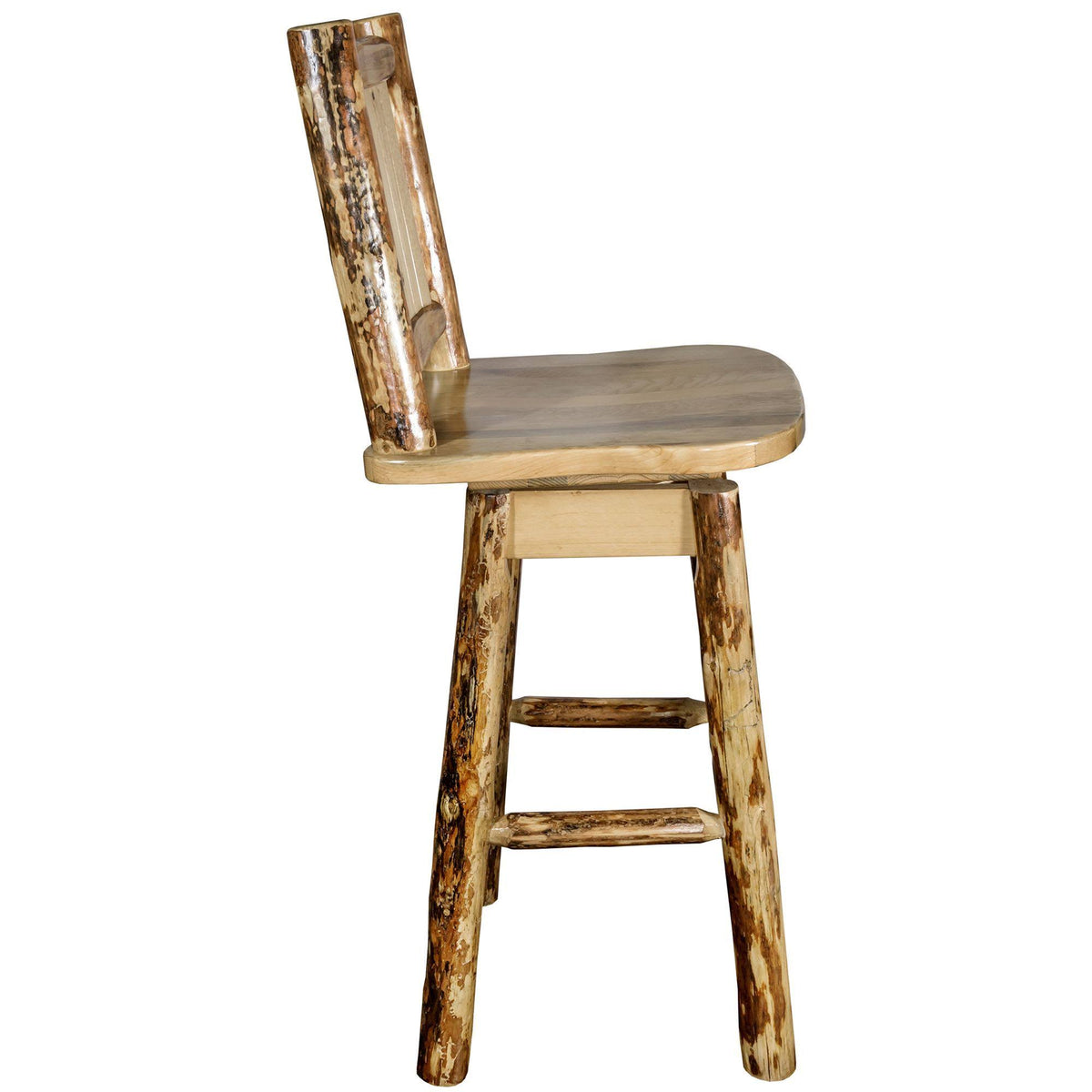 Counter Height Swivel Barstool with Back A49701