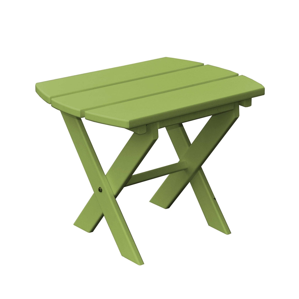 Outdoor Folding End Table Poly Lumber Green J26292