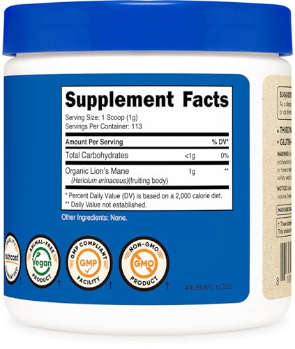 Organic Lion's Mane Mushroom Powder 1LB X232