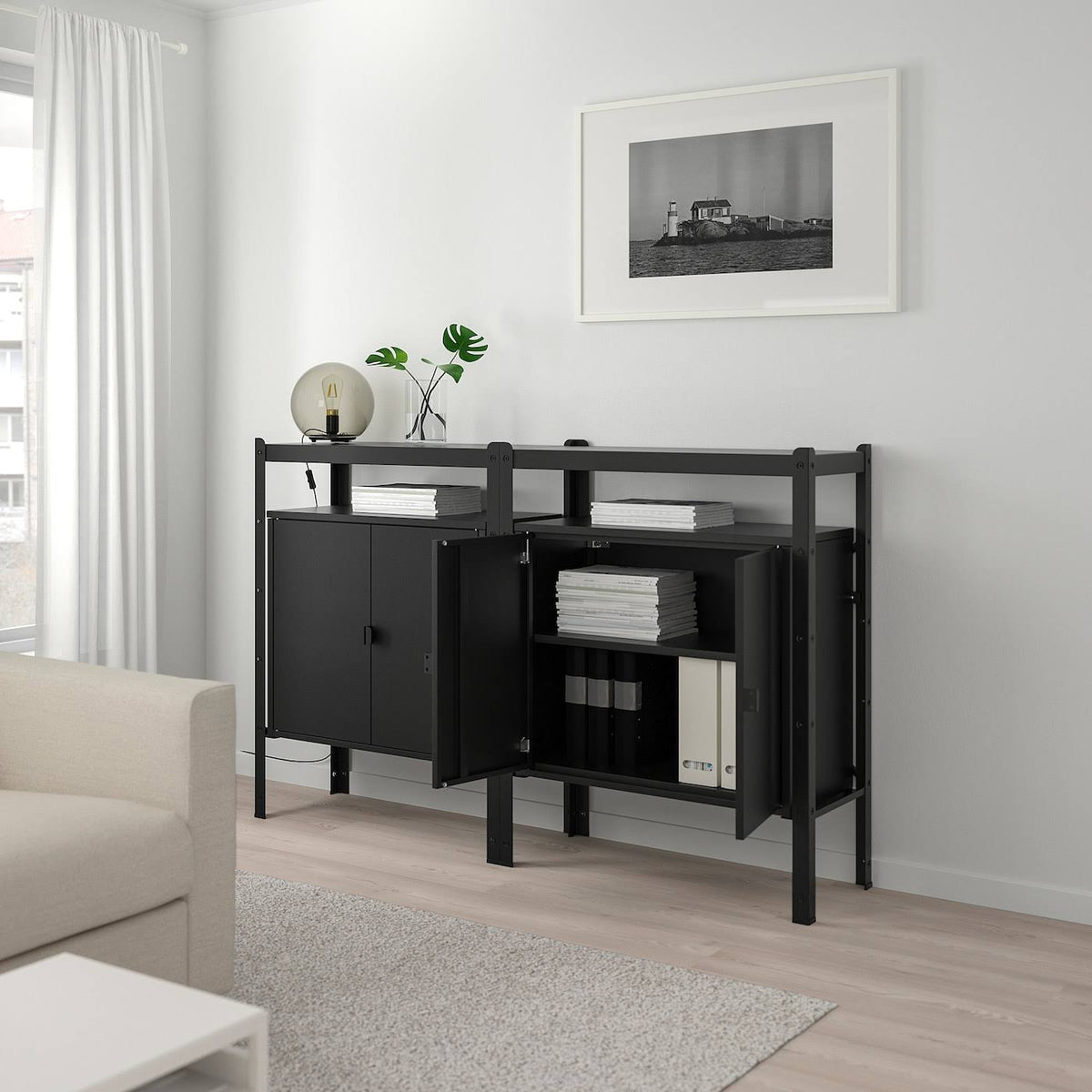 Black Cabinet with 2 Doors Z289