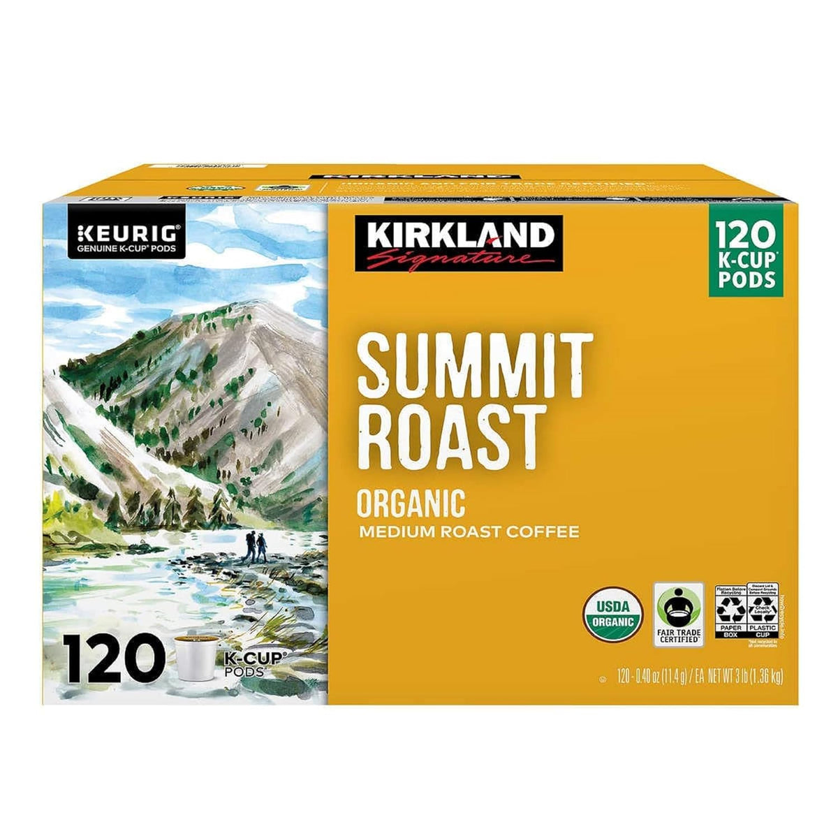 Organic Medium Roast K Cup Pods, 3 lb, 120 Count K171