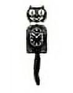 Black Vintage Cat Clock S324