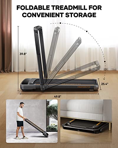 3.0HP Foldable Compact Treadmill with Dual LED Touch Screens N12438
