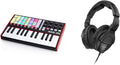 25-Key USB MIDI Keyboard Controller & Over-Ear Monitoring Headphones, Black Z384417