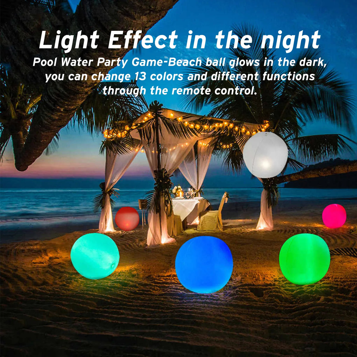 LED Beach Ball Pool Toy with Remote Control Z56861