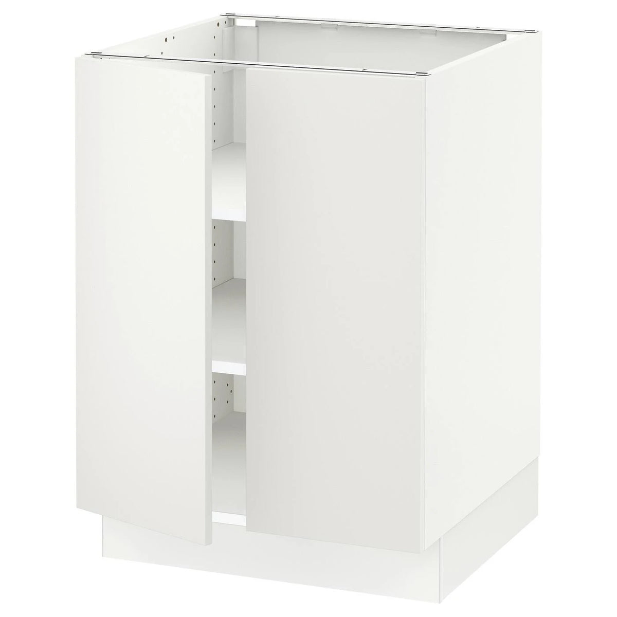 White Base Cabinet with Shelves, 2 Doors P5678