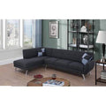 Wide Linen Sofa & Chaise with Ottoman V28683
