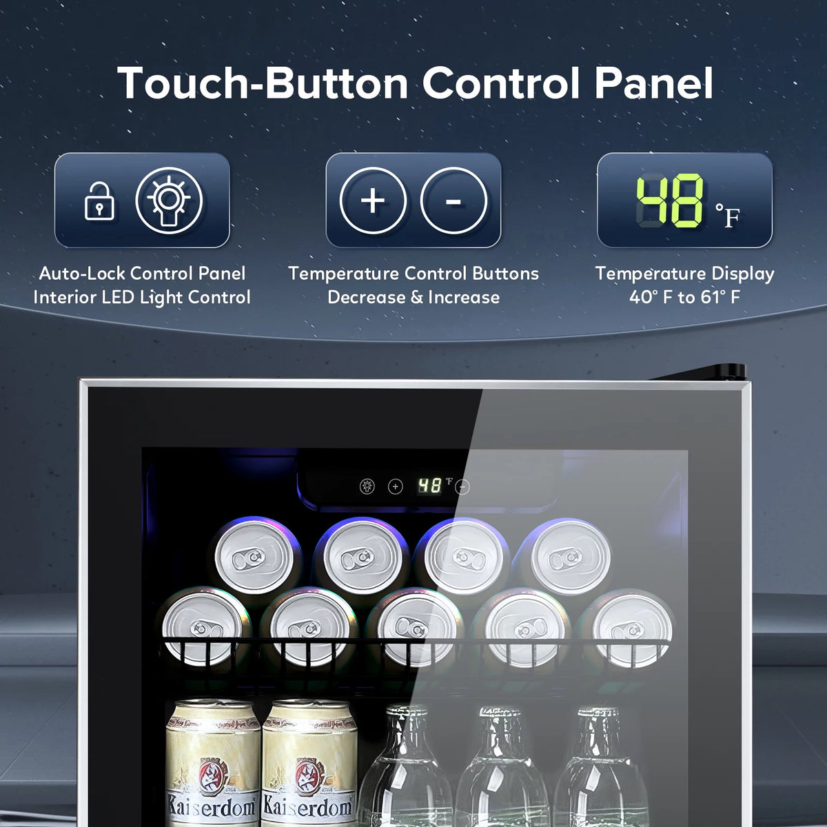 120 Can Mini Fridge Beverage Refrigerator C8004