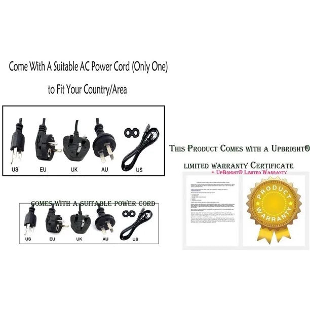 Global AC DC Adapter with Barrel Round Plug Tip V1833