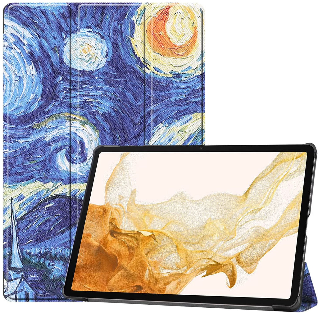 Lightweight PU Leather Tri-Fold Stand Case for Galaxy Tab S8 Ultra 14.6" T89422