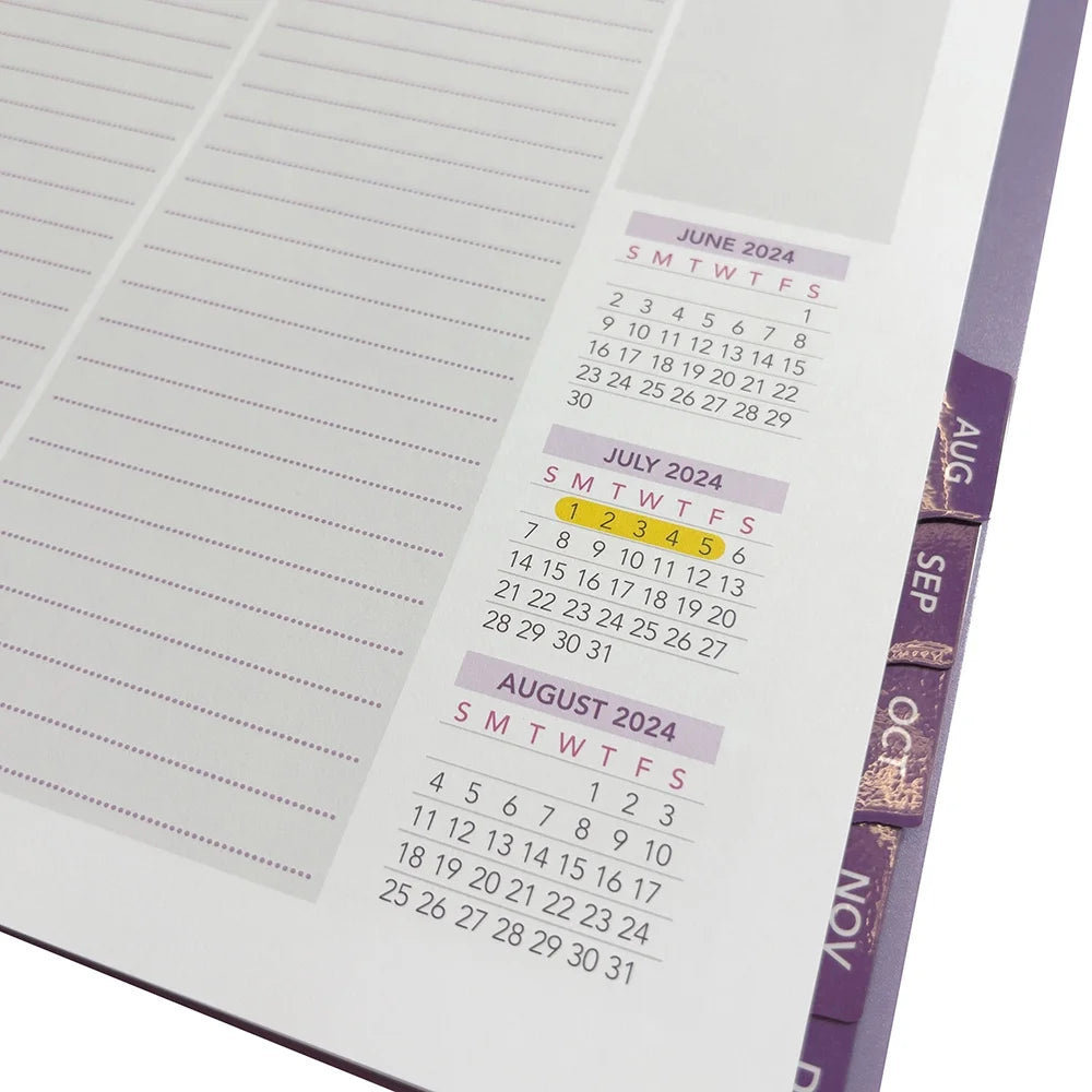 Purple Monthly Weekly Planner E112