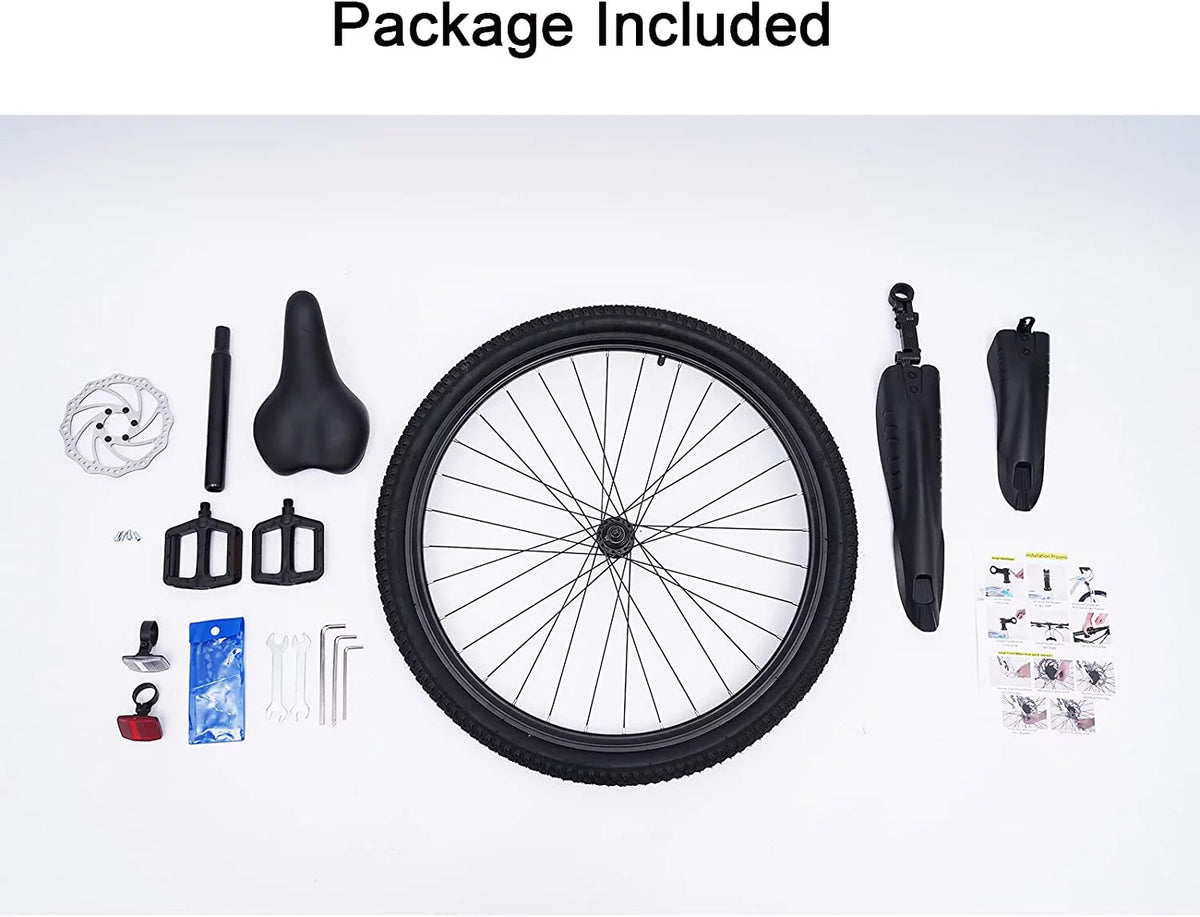 Folding Mountain Bike Full Suspension 21 Speed Black V8949