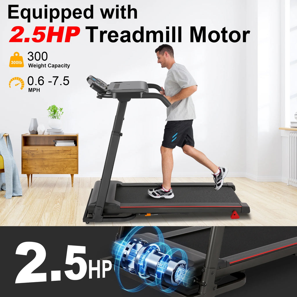 2.5 HP Portable Folding Treadmill with Incline Q6769