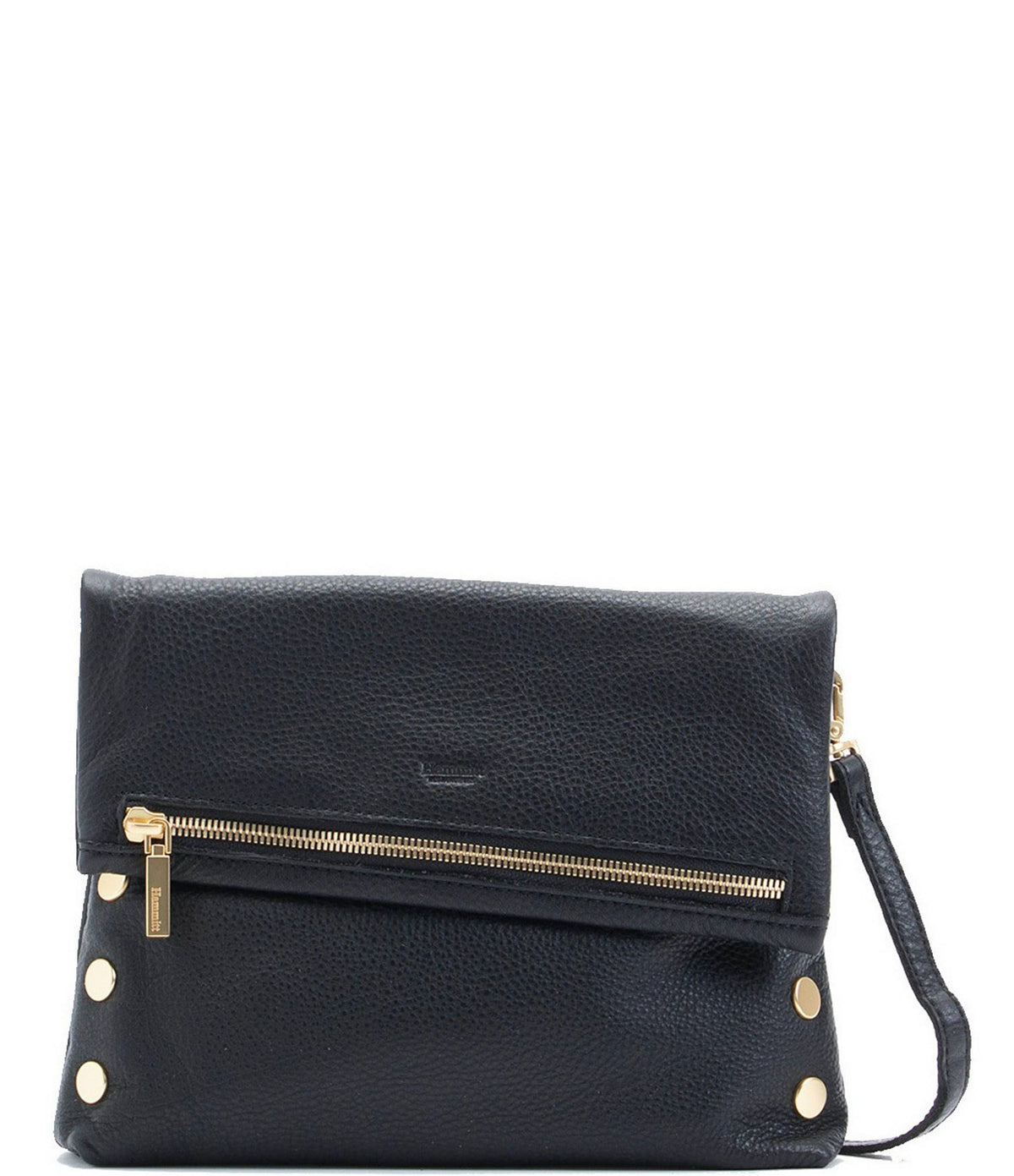 Black Brushed Gold Medium Clutch R533454