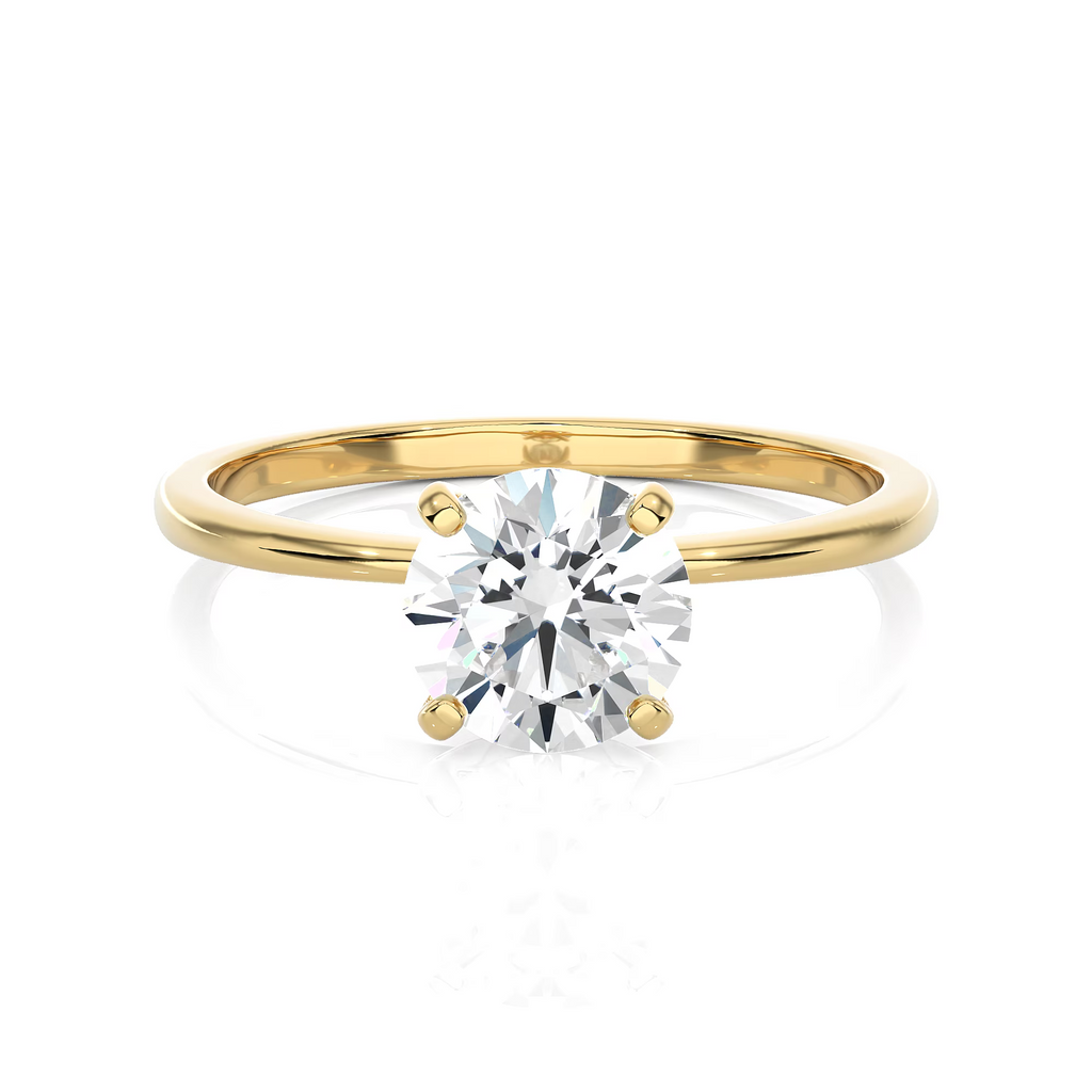 Classic Solitaire Engagement Ring in 14k Yellow Gold U887