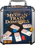 Mexican Train Dominoes Game in Aluminum Carry Case Y371