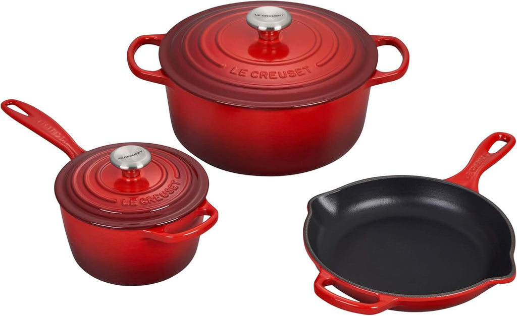 5-Piece Enameled Cast Iron Cookware Set E7442