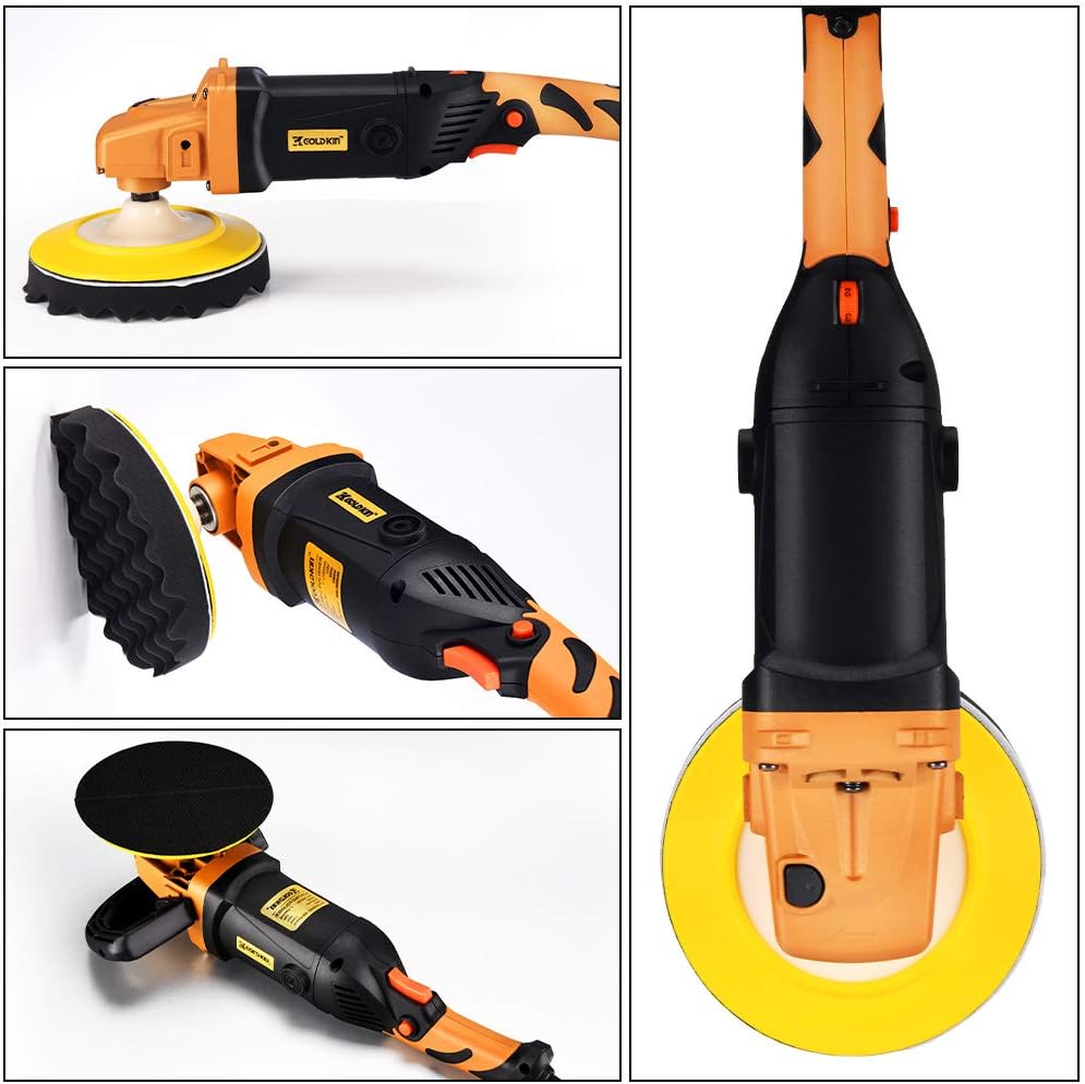1400W 6-Speed Variable Speed Rotary Orbital Polisher V571318