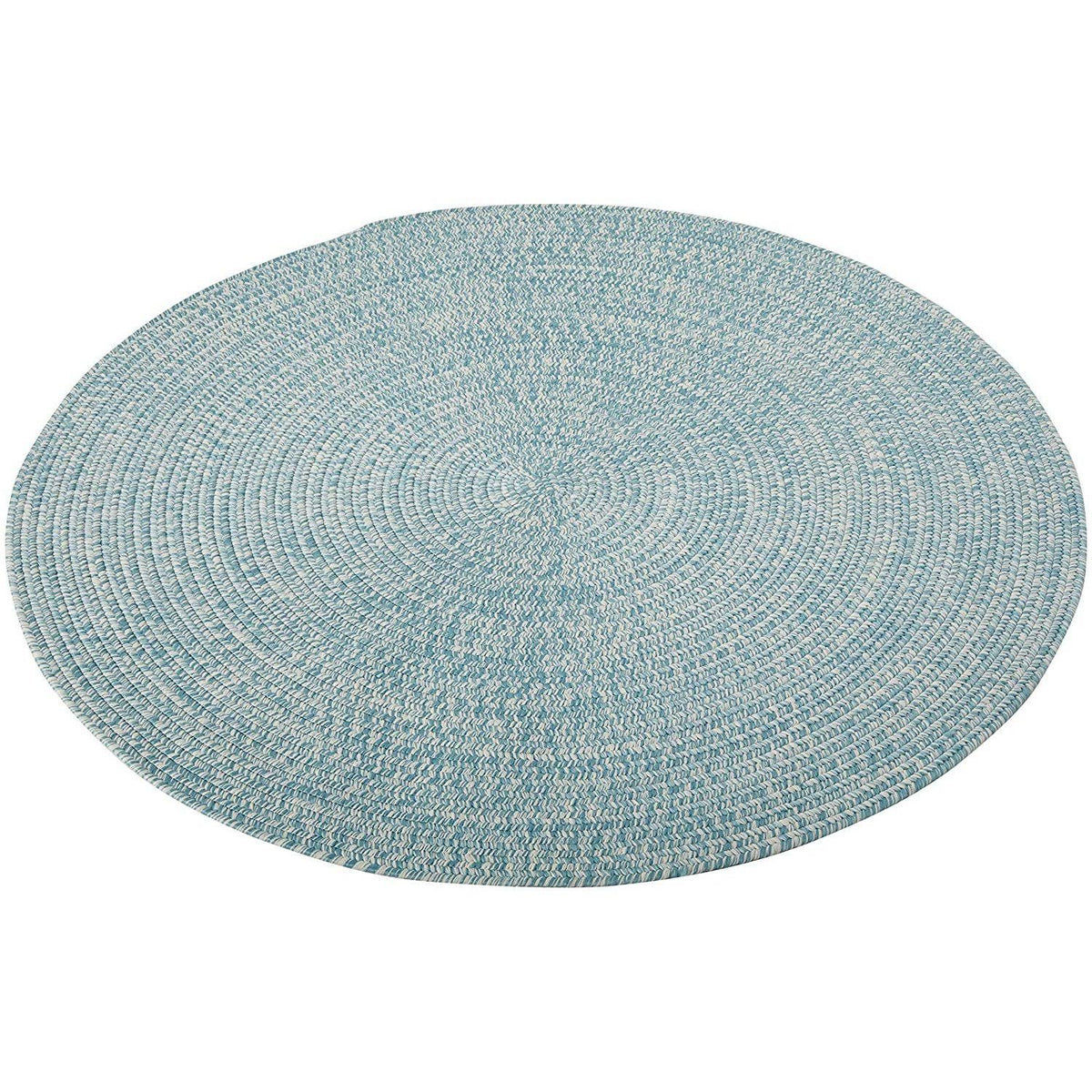 Federal Blue 9 ft Round Braided Rug B264268