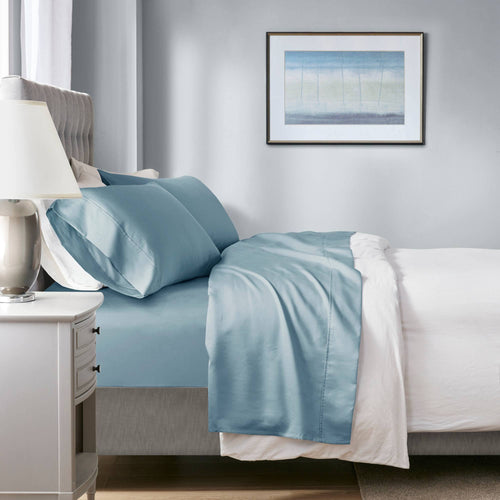 1000 Thread Count 4 Piece Sheet Set Cal King Blue K834