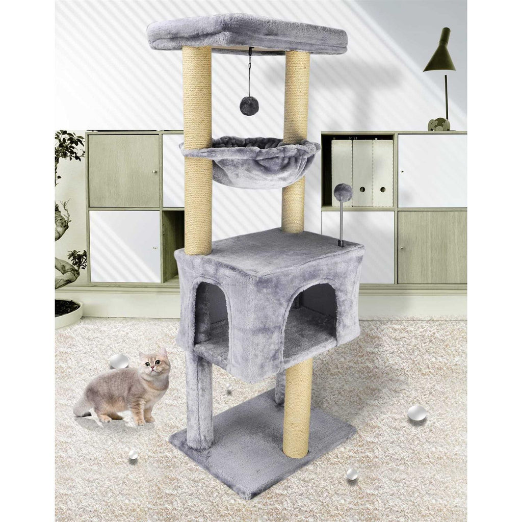 Grey Cat Trees with Cat Houses E72882
