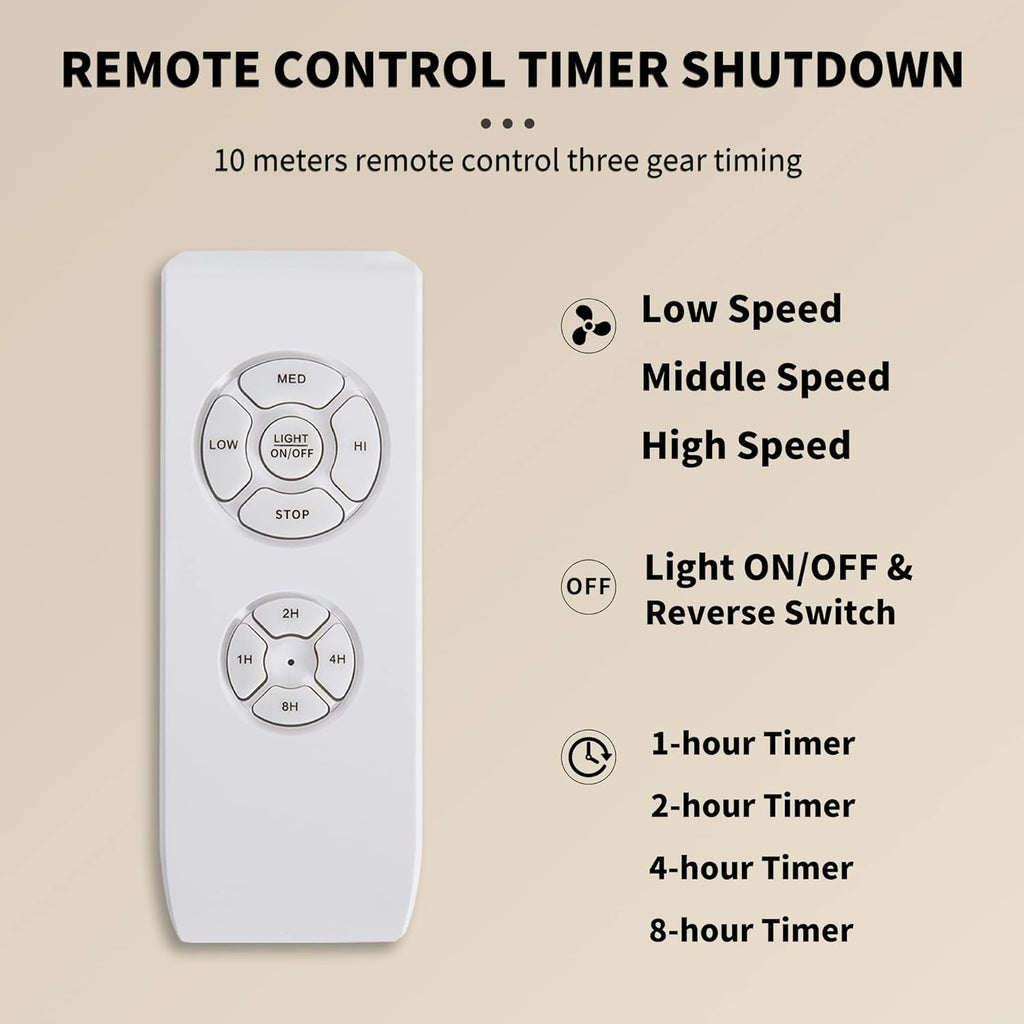 20 in Bladeless Ceiling Fan with Light, Remote Control, Matte Black H50919