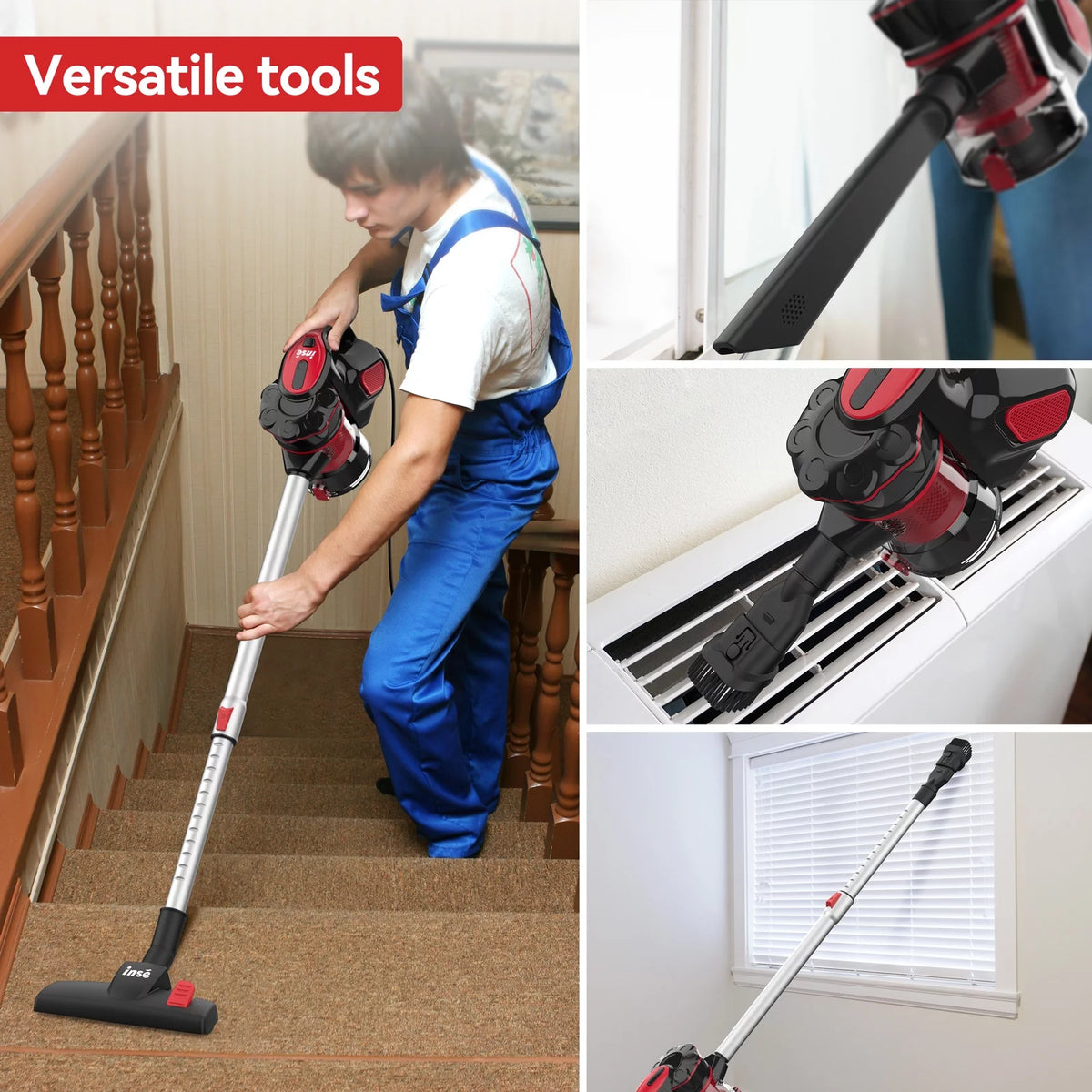 Corded Stick Vacuum Cleaner 18KPA 600W 3 in 1 Handheld X440