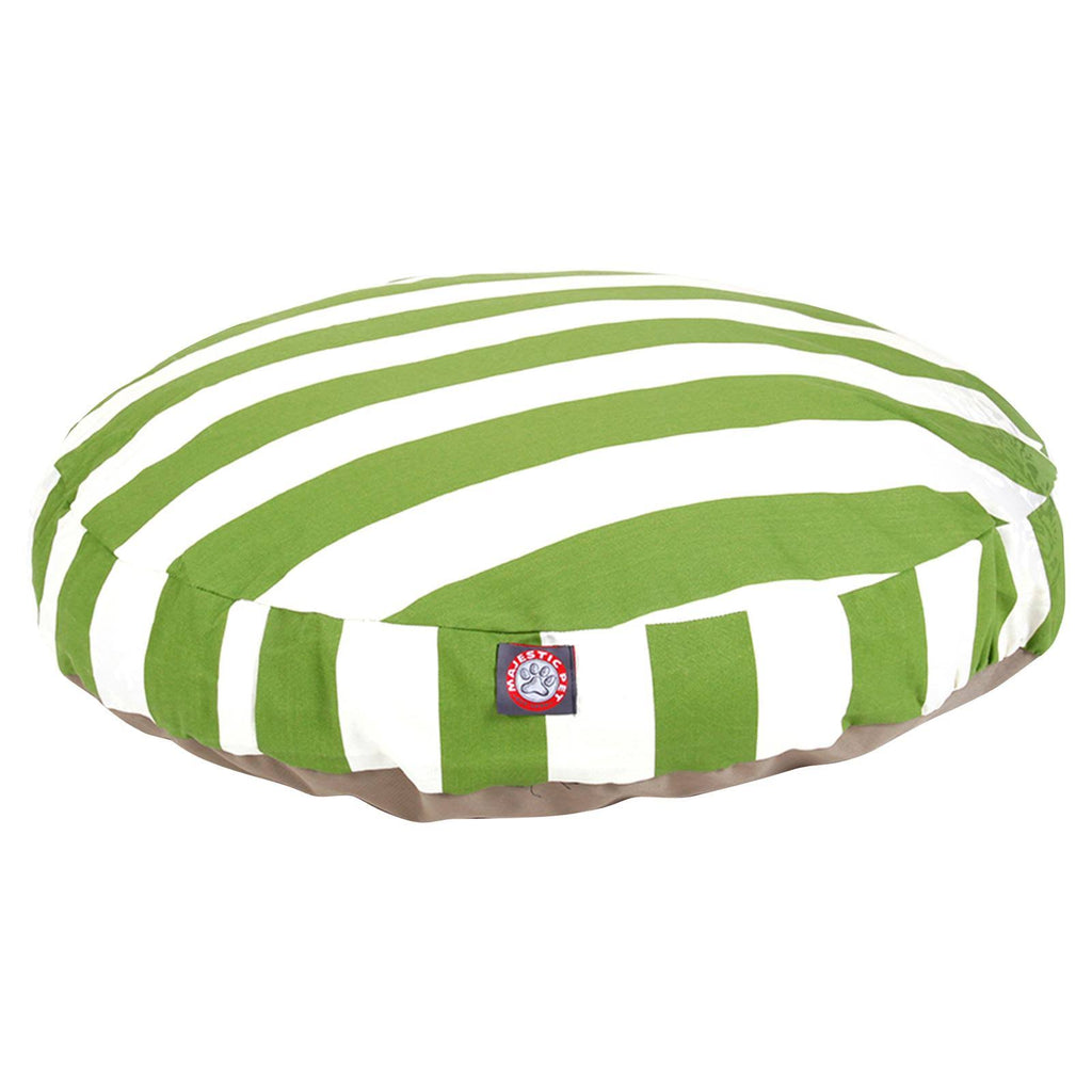 Sage Vertical Stripe Medium Round Pet Bed Y2056