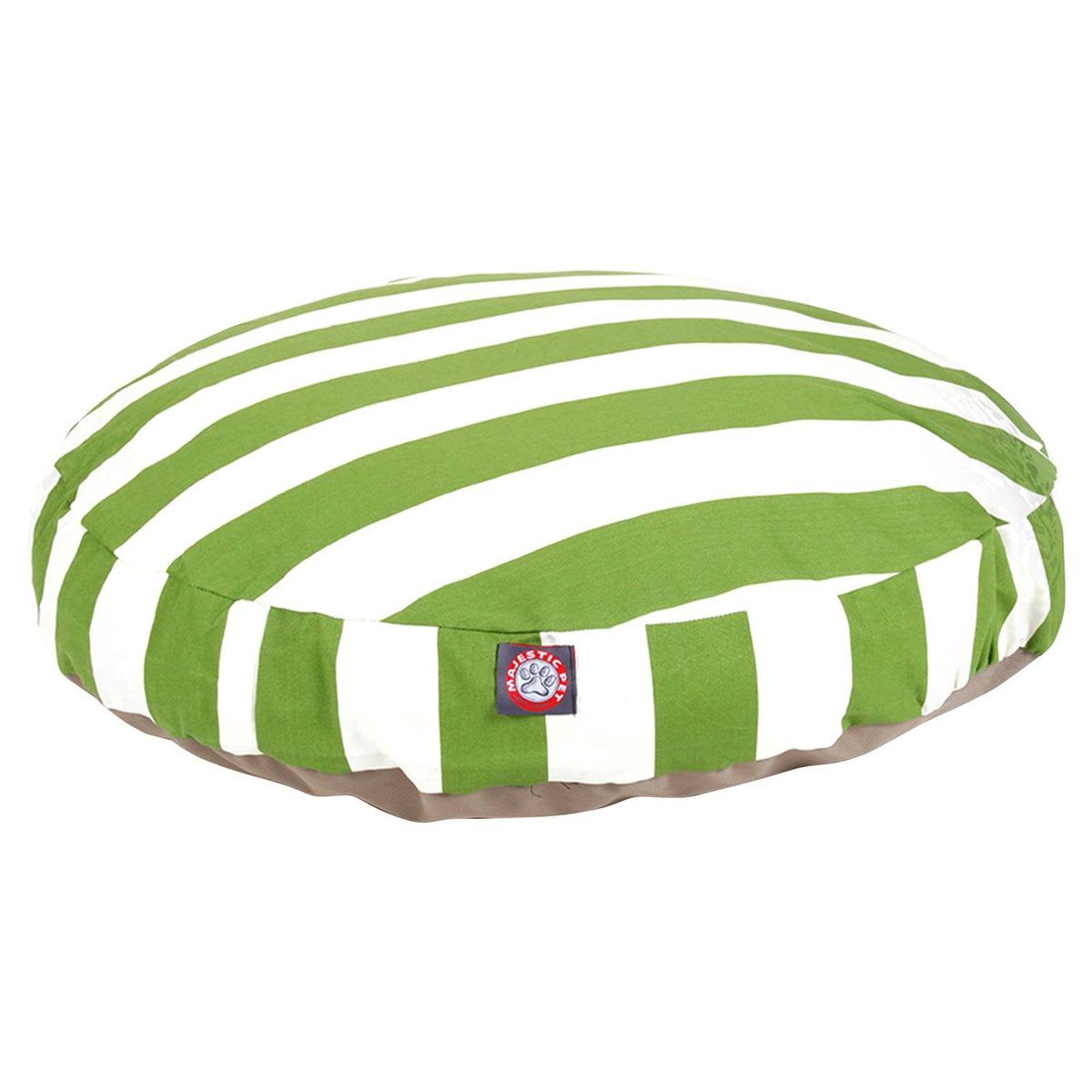 Sage Vertical Stripe Medium Round Pet Bed Y2056