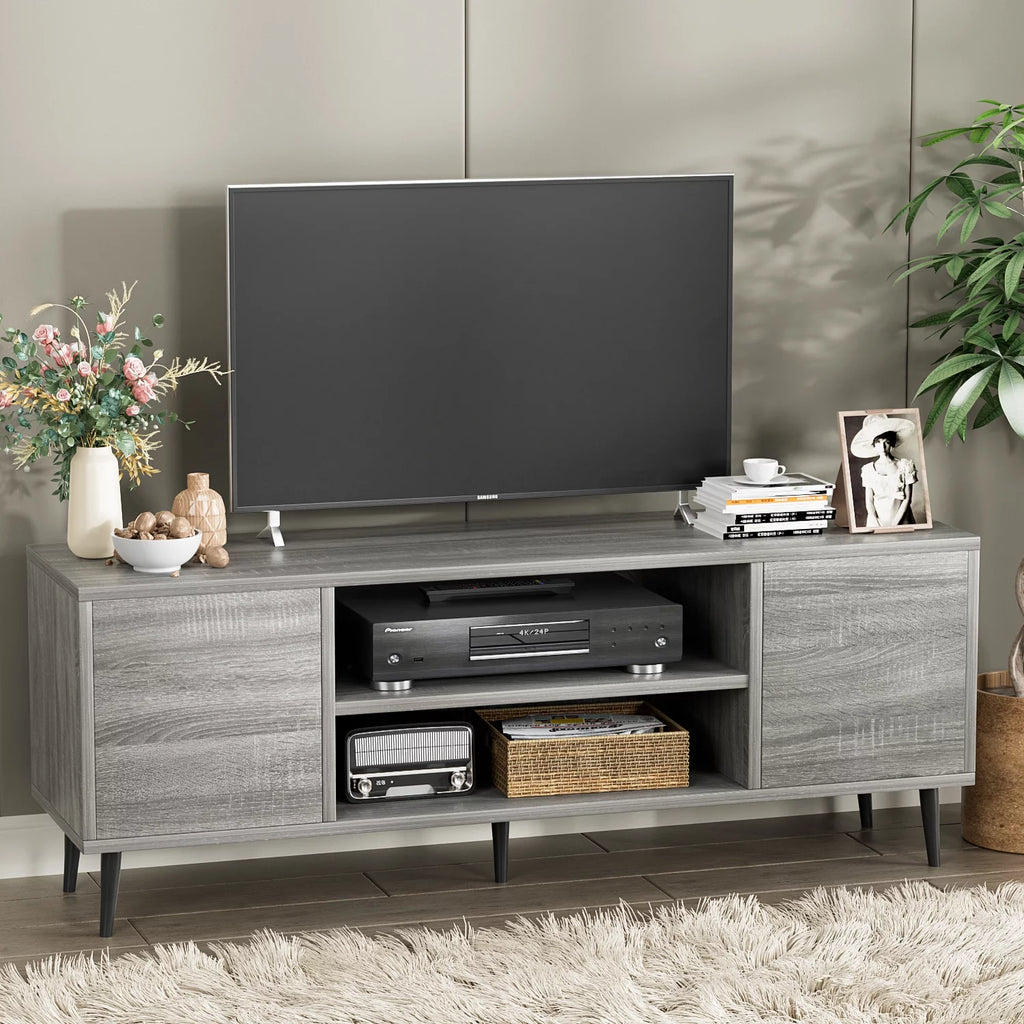White Walnut 2-Door TV Stand H89187