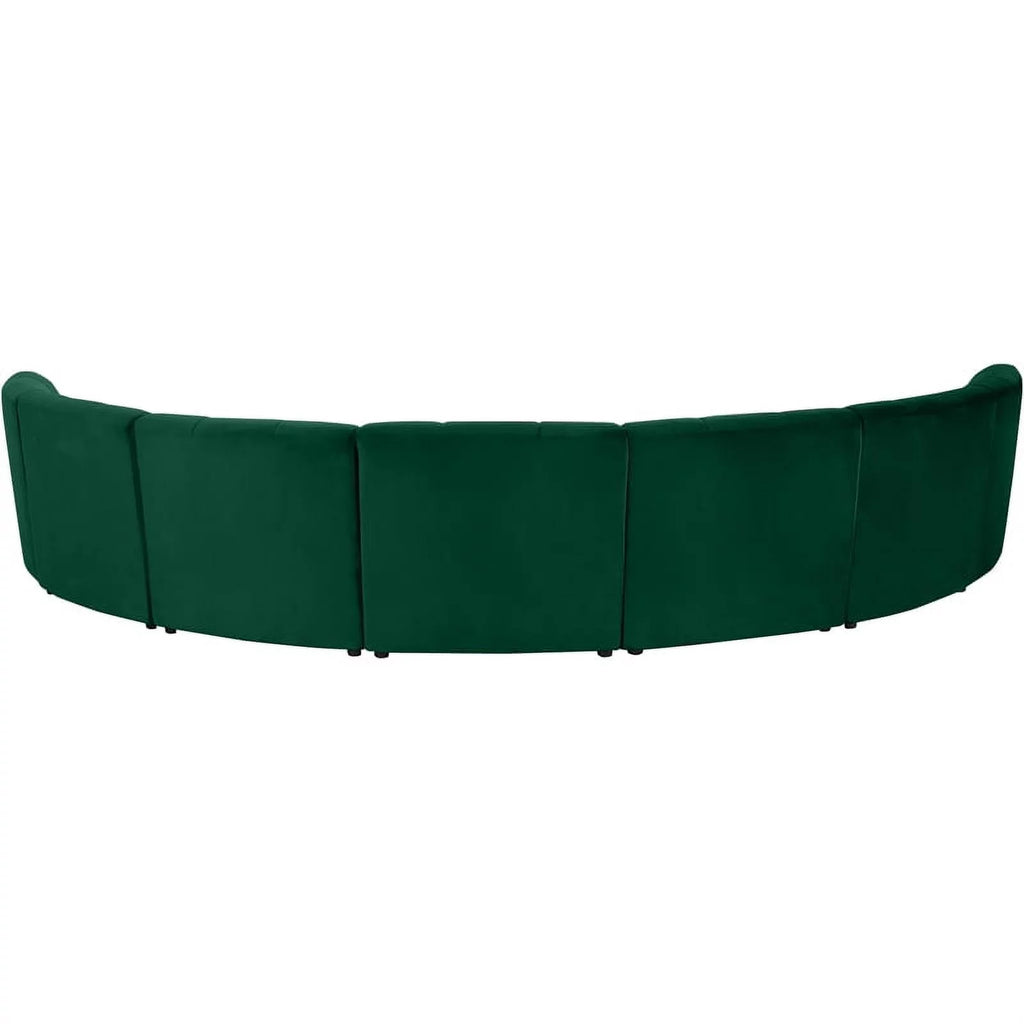 Green Velvet Tufted 7 Piece Sectional Sofa N94655