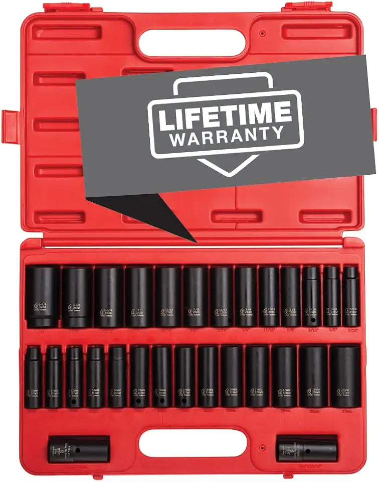 1/2 Inch Drive 29-Piece Impact Socket Set S296385