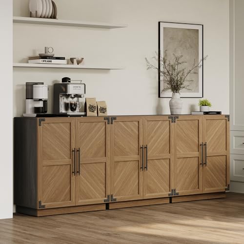 Sideboard Buffet Cabinet with Doors and Adjustable Shelves D7962