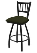 36x22 Swivel Extra Tall Bar Stool with Black Wrinkle Finish and Canter Pine Seat U23667