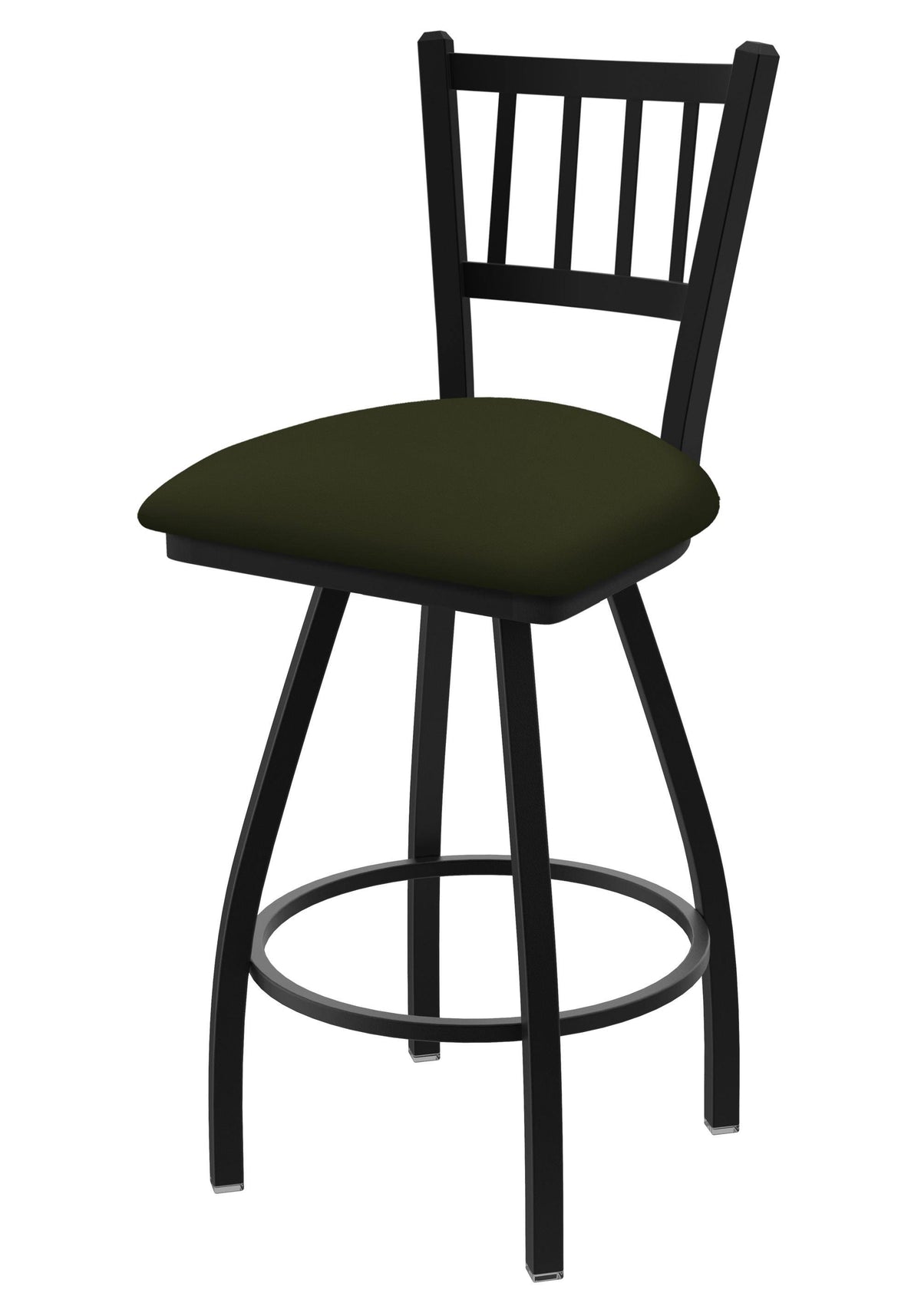 36x22 Swivel Extra Tall Bar Stool with Black Wrinkle Finish and Canter Pine Seat U23667