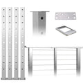 Stainless Steel Brushed Pre-Drilled Cable Railing Post 4Pack C29774