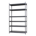 6-Shelf Boltless Rack with Wood Decking Textured Gray X21381