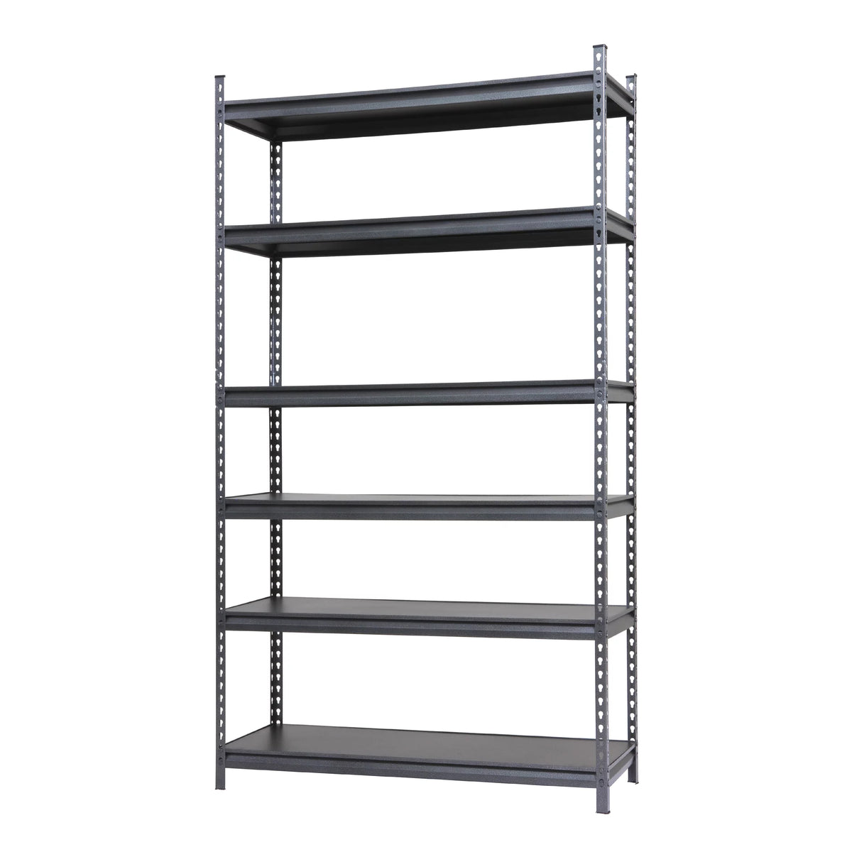 6-Shelf Boltless Rack with Wood Decking Textured Gray X21381