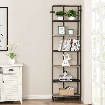 Gray Iron Corner Bookcase J8551