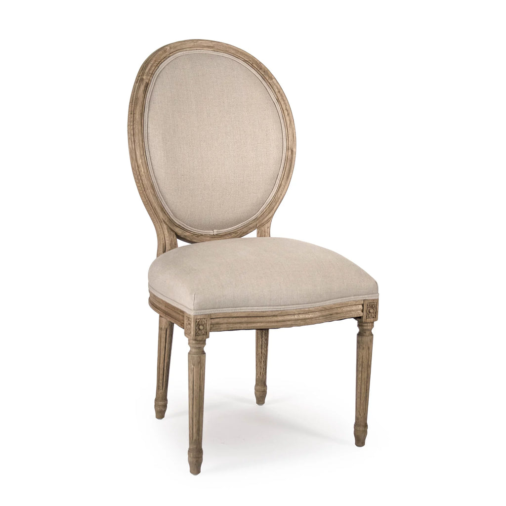 Natural Linen Side Chair S179