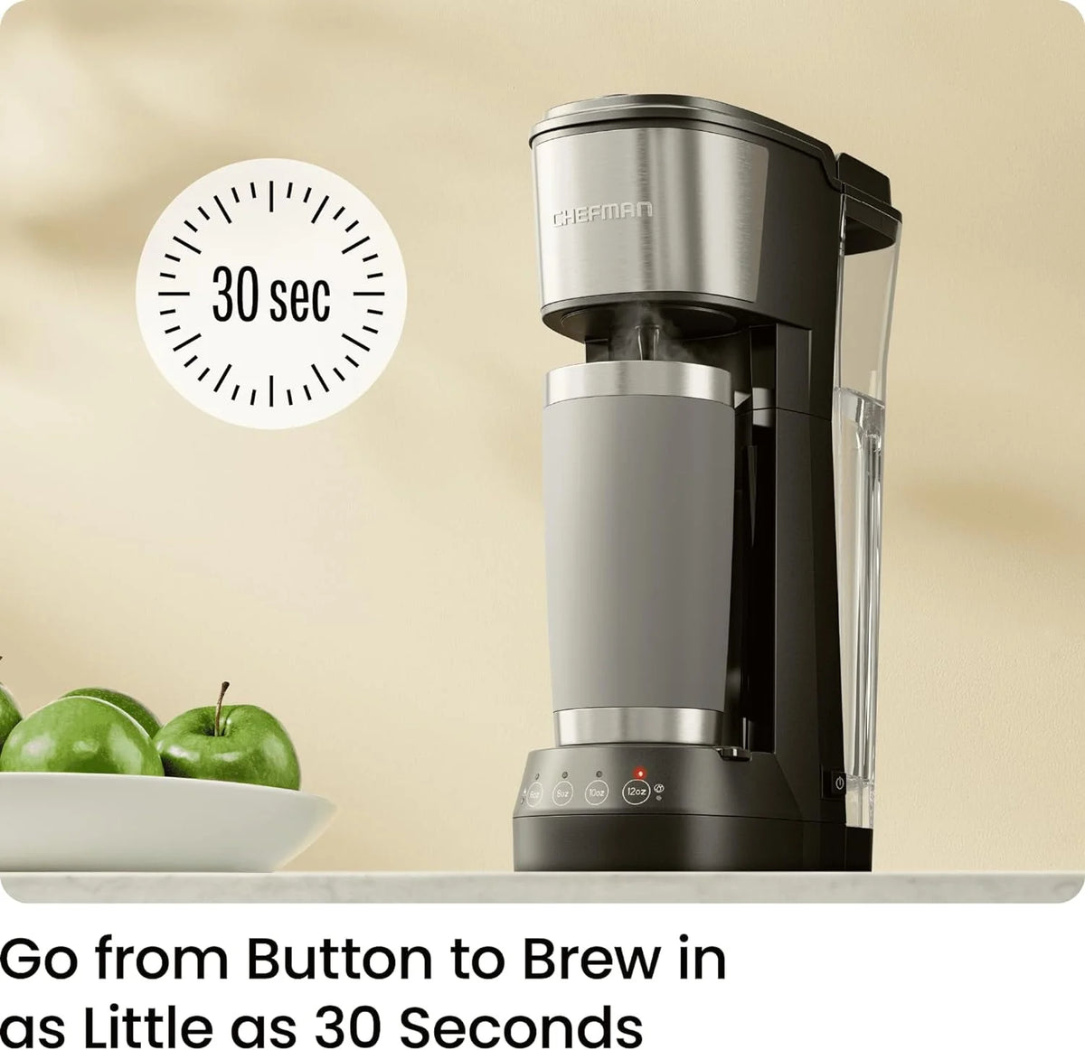 Single Serve Coffee Maker with Reusable Filter, Black X83387